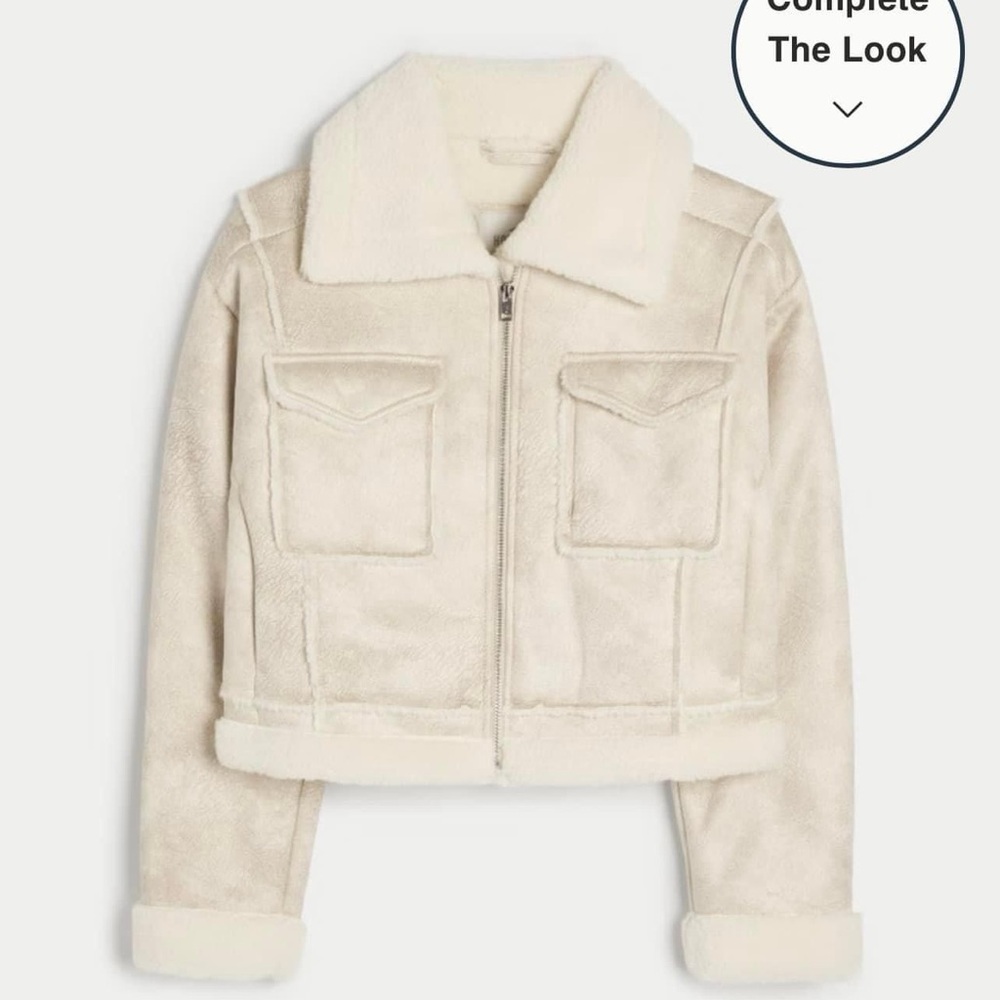 Hollister Shearling Biker Jacket - Picture 3 of 7